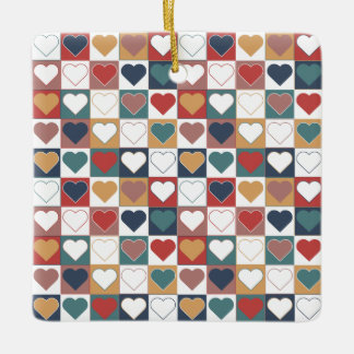 Harten board in mix van esthetische kleuren keramisch ornament