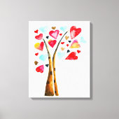 Harten boom grillige valemtines canvas afdruk (Voorkant)