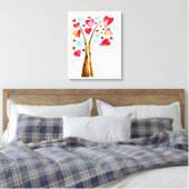 Harten boom grillige valemtines canvas afdruk (Insitu (Slaapkamer))
