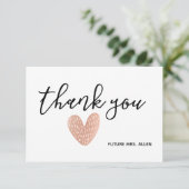 Harten Bruiloft Feest Platte Dank Je Bedankkaart (Staand voorkant)