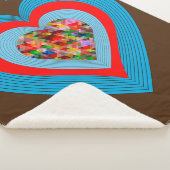 Harten bruine sherpa deken met gepersonaliseerde n (3/4)