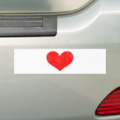 harten bumpersticker (Op auto)