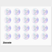 Harten Confetti Parel Dank U Ronde Sticker (Vel)