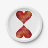 Harten Custom Papier Borden 7 in Papieren Bordje (Voorkant)