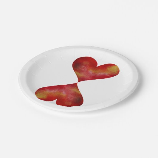 Harten Custom Papier Borden 7 in Papieren Bordje (Gekanteld)