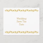 Harten Design Goudkleurige bruiloft Bewaar de datu Aankondigingskaart (Voorkant)