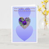 Harten Dochter Echtgenoot Persoonlijke Hochzeitsta Kaart (Gele Bloem)