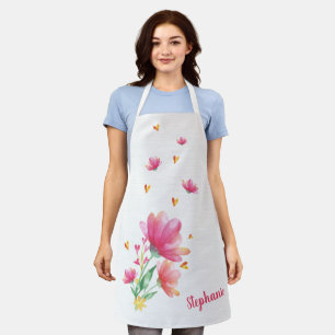 Harten en bloemen Apron Schort