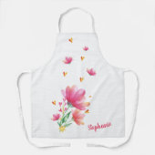 Harten en bloemen Apron Schort (Voorkant)