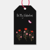 Harten en bloemen cadeaulabel (Voorkant)