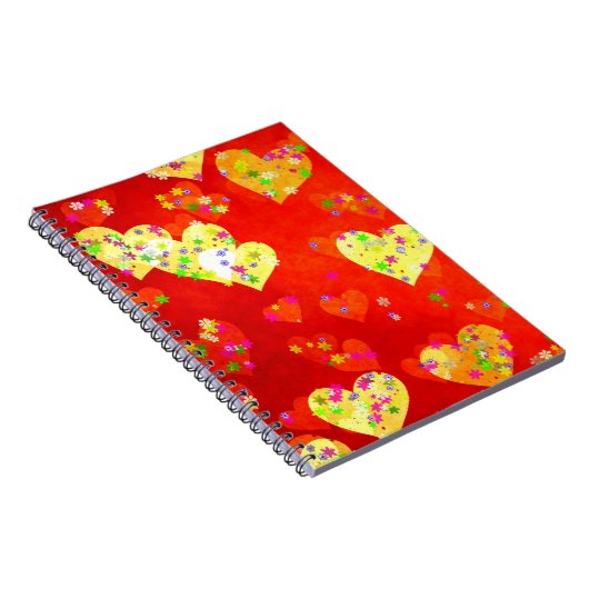 Harten en bloemen notitieboek (Rechterzijde)