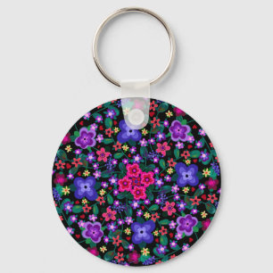 Harten en Bloemen Twee Ontwerpen Boho Mooie Sleutelhanger
