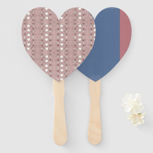 Harten en bloesems handwaaier (Voorkant en achterkant)