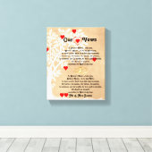 Harten en boom bruiloft geloften op Canvas (Insitu (Houten vloer))