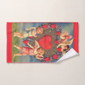 Harten en Cherubs  Valentijnsdag Handdoek (Handdoek)