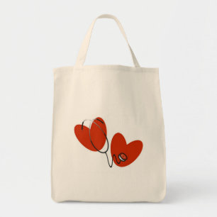 Harten en de T-shirts en de Giften van de Stethosc Tote Bag