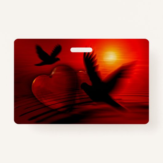 Harten en duiven badge (Voorkant)