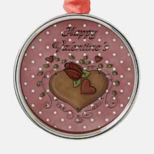 Harten en Garland Valentijnsdag Ornament