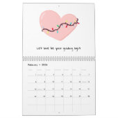 Harten en inspiratiezinnen kalender (Feb 2026)