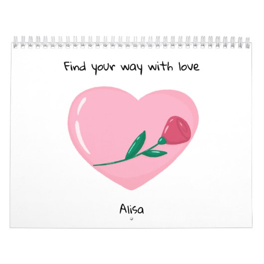 Harten en inspiratiezinnen kalender (Hoes)