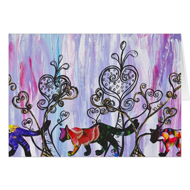 Harten- en kattenkaartje (Voorkant Horizontaal)