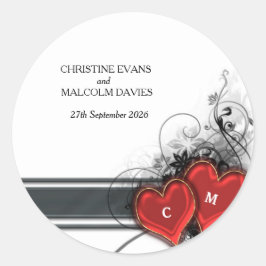 Harten en Krullen Ronde Sticker