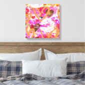 Harten en lippen canvas afdruk (Insitu (Slaapkamer))