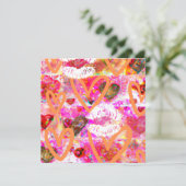 Harten en lippen feestdagenkaart (Staand voorkant)