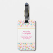 Harten en Muffins heerlijk Waterverf Patroon Bagagelabel (Achterkant verticaal)