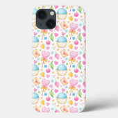 Harten en Muffins heerlijk Waterverf Patroon Case-Mate iPhone Case (Achterkant)