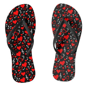 Harten en Muzieknoten Teenslippers