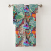 Harten en Paisley Bad Handdoek (Insitu)