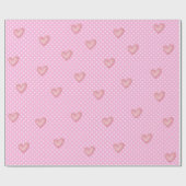 Harten en poka Dots Cadeaupapier (Vlak)