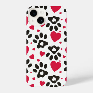 harten en poten print Telefoonhoes iPhone 14 Hoesje
