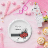 Harten en rollen papieren bordje (Feest)