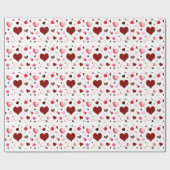 Harten en Rozen Cadeaupapier (Vlak)