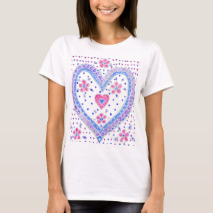 Harten en Rozen Dames Spaghetti Strap T-shirt