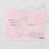 Harten en Rozen Dank U Briefkaart (Achterkant)