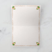 Harten en Rozen Fancy Valentijn Romance Kaart (Binnen)