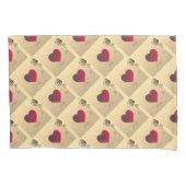 Harten en Rozen Herhalen Kussensloop (Voorkant)