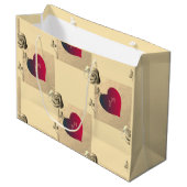 Harten en Rozen Valentijnse cadeaus Groot Cadeauzakje (Voorkant Gekanteld)