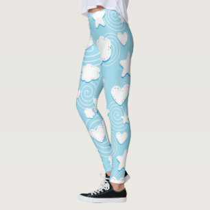 Harten en sterren patch leggings