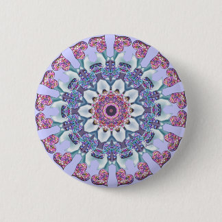 Harten en sterren ronde button 5,7 cm