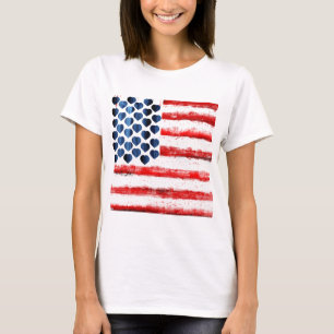 harten en strepen, Amerikaanse vlag.LOVE AMERICA T-shirt