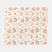 Harten fleece deken (Voorkant (Horizontaal))