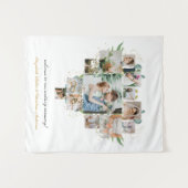 Harten Fotocollage Romantisch Koppel Trouwen Wandkleed (Voorkant (horizontaal))