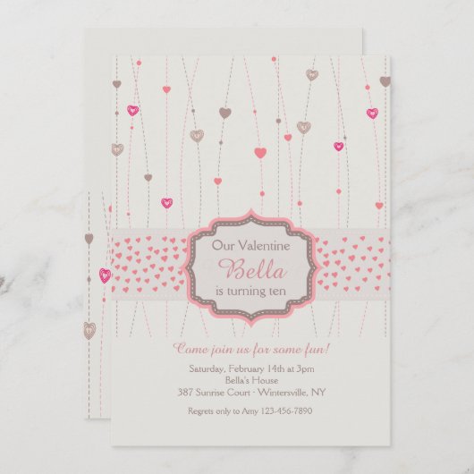 Harten Galore Uitnodiging (Voorkant / Achterkant)