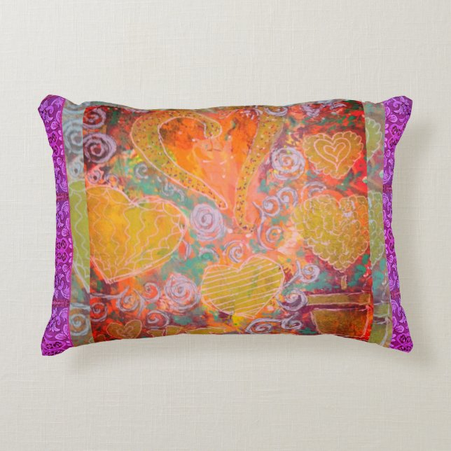 Harten gemengd accent kussen (Voorkant)