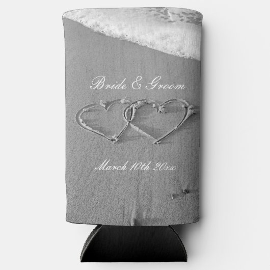 Harten getekend op het strand en op de gebruikelij (Voorkant)