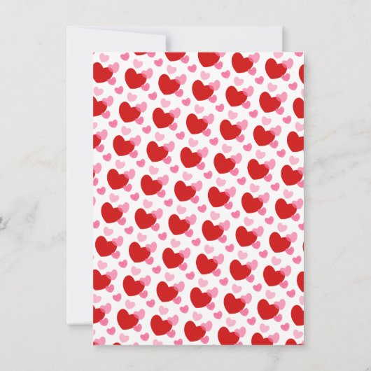 Harten, Glitter en Goud! Valentijn 1e verjaardag Kaart (Achterkant)